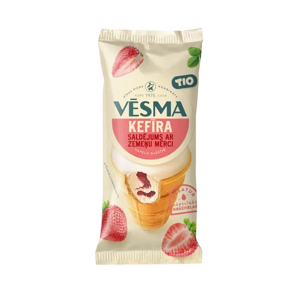 Kefīra saldējums Vēsma zemeņu 120ml/80g