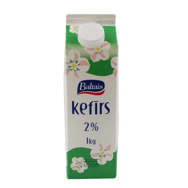 Kefīrs 2% 1kg, Baltais
