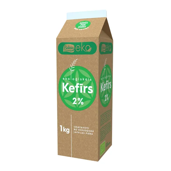 *Kefīrs Baltais EKO 2,0%, 1kg