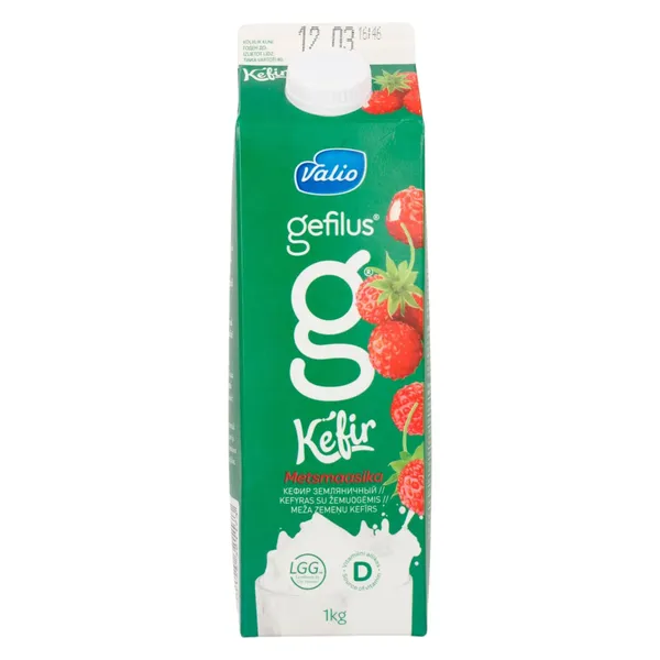 Kefīrs Gefilus ar meža zemenēm 1kg