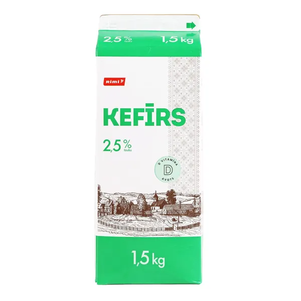 Kefīrs Rimi 2,5% ar D vitamīnu 1,5kg