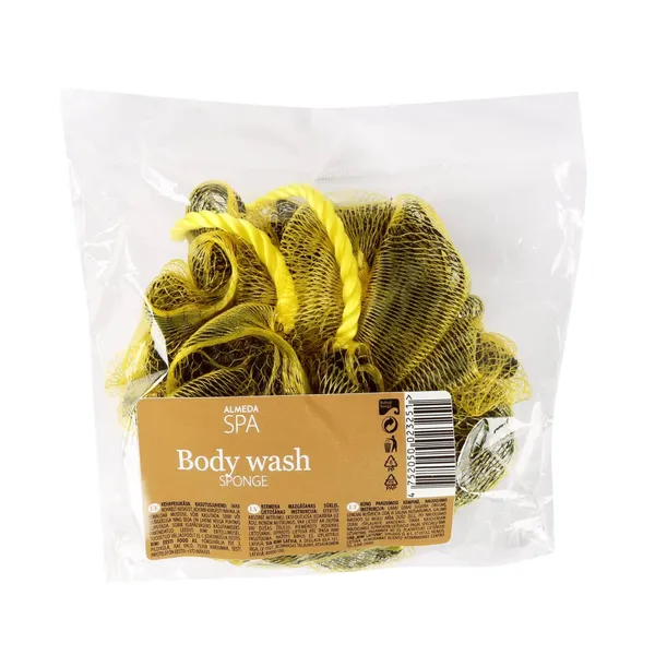 Ķermeņa mazgāšanas sūklis Almeda Spa dzeltens 1gab