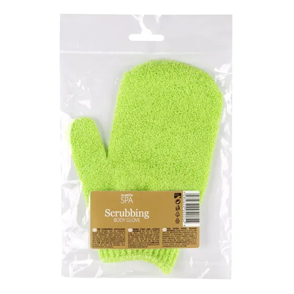 Ķermeņa pīlinga cimds Almeda Spa zaļš 1gab