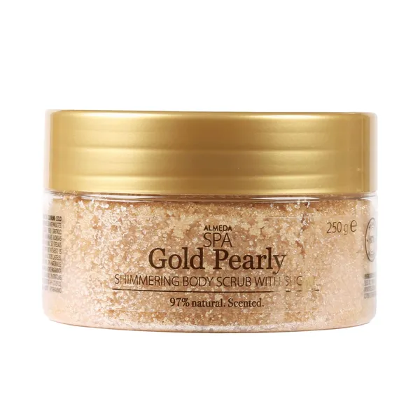 Ķermeņa skrubis Almeda Spa Gold Pearly, mirdzošs ar cukuru 250g