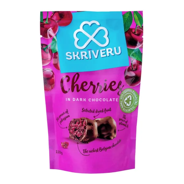 Ķirši tumšajā šokolādē 110g, Skrīveru