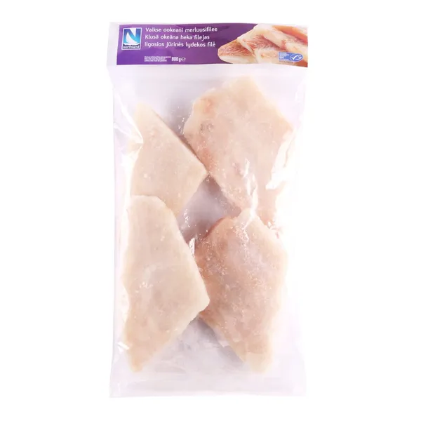 Klusā okeāna heka filejas Northland ātri sasaldētas, ar pievienotu ūdeni MSC 800g