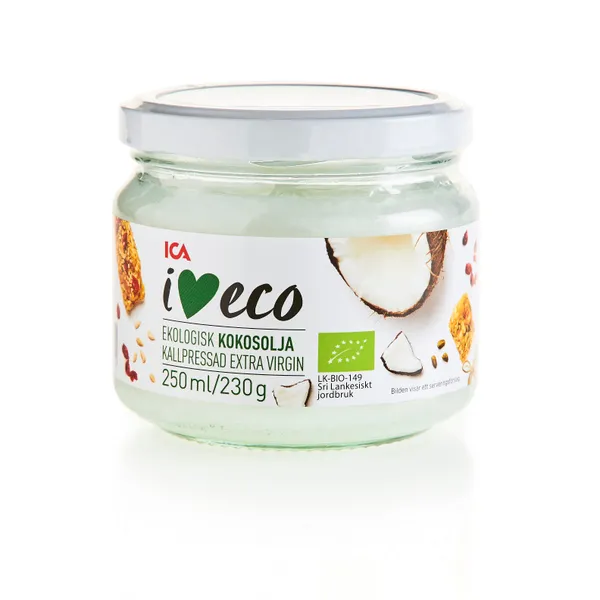 Kokosriekstu eļļa I Love Eco Extra Virgin aukstā spieduma 250ml