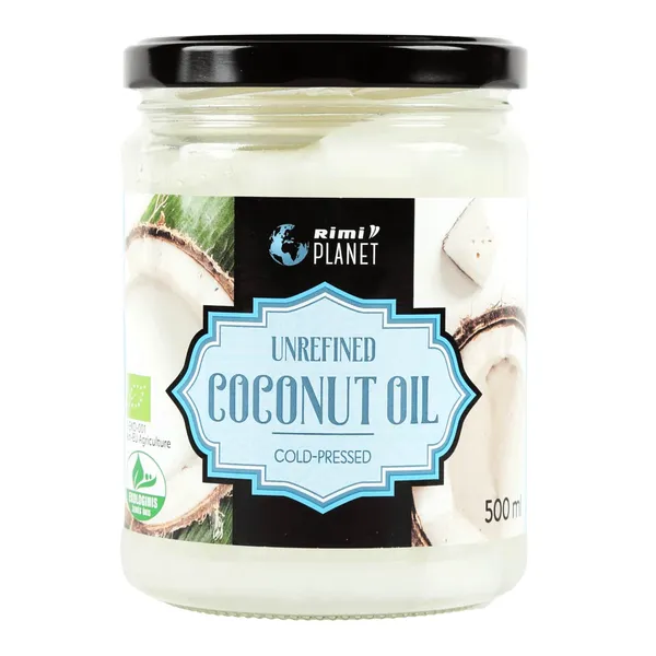 Kokosriekstu eļļa Rimi Planet aukstā spieduma, nerafinēta 500ml