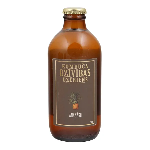 Kombuča dzīvības dzēr. ananāsu 330ml