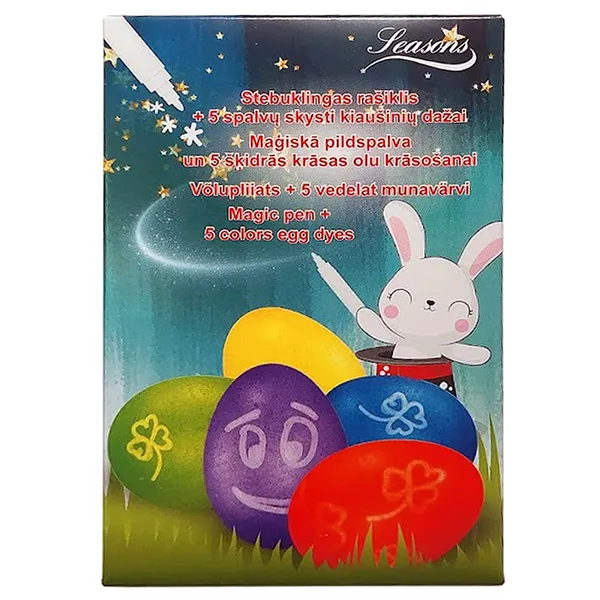 Komplekts Magic - magiskā pildspalva un olu krāsas 5 krāsas ES26