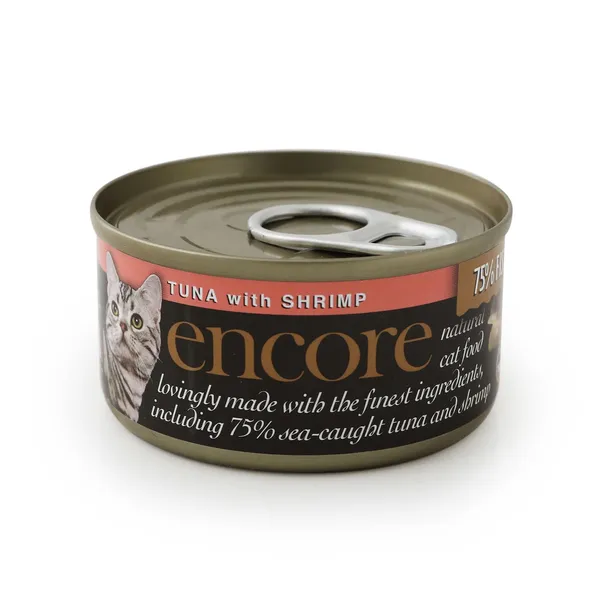 Konservi kaķiem Encore ar tunci un garnelēm 70g