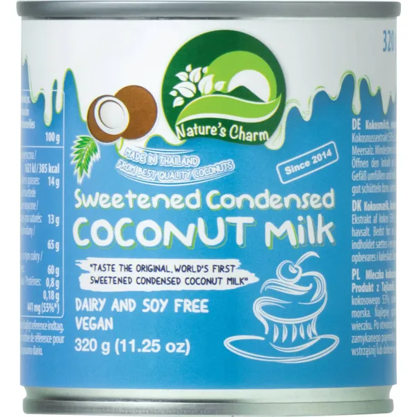 Kondensēts kokosriekstu dzēriens Nature's Charm saldināts 320g
