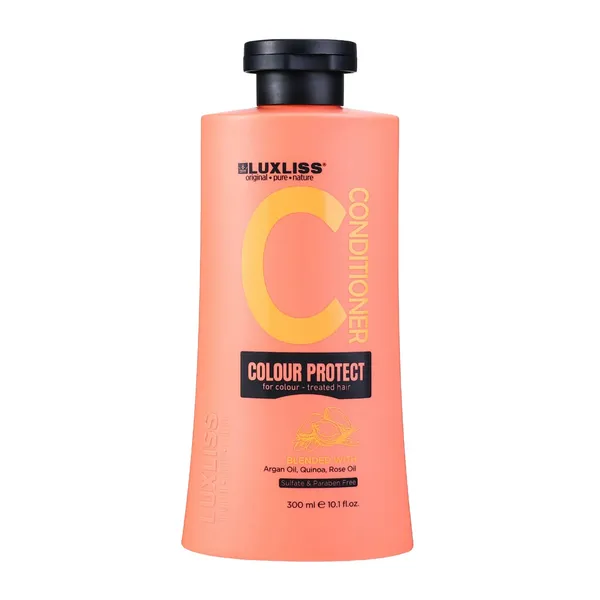 Kondicionieris Luxliss Colour Protect aizsargā krāsotus matus no izbalēšanas 300ml