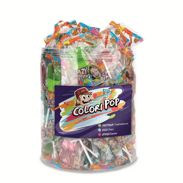 Konfekte Fizzy Fizz Cola uz kociņa 13g