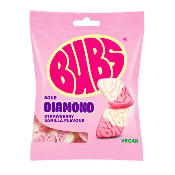Konfektes Bubs ar zemeņu-vaniļas garšu 155g