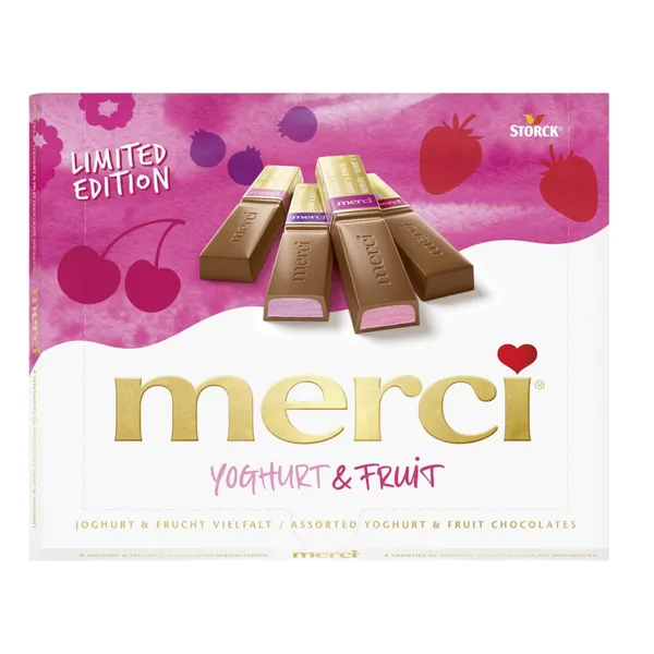 Konfektes Merci ar jogurta un augļu garšu 250g