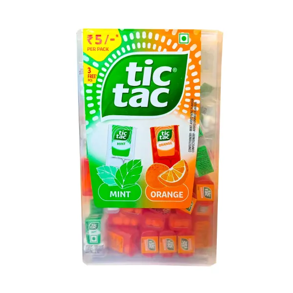 Konfektes TicTac apelsīnu un piparmētru miks 255g