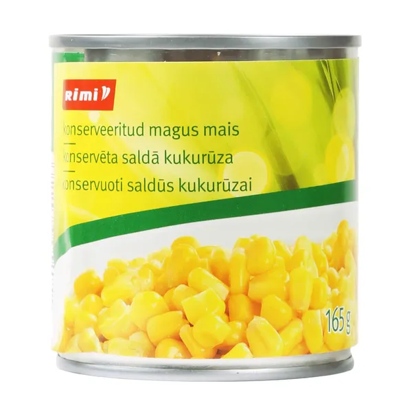 Konservēta saldā kukurūza Rimi 165g/140g