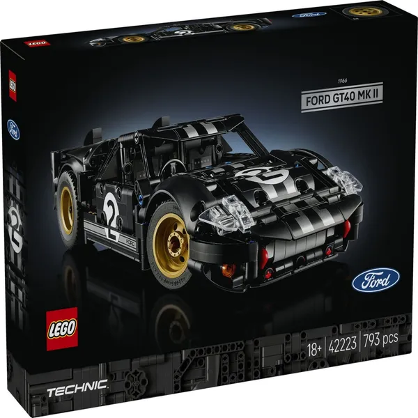 Konstruktors Lego 1966 Ford Gt40 Mkii Sacīkšu Auto 42223