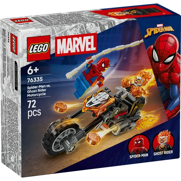 Konstruktors Lego Spider-Man Pret Ghost Rider Uz Motocikla 76335