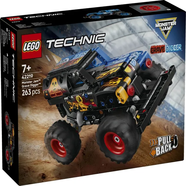 Konstruktors Lego Monster Jam™ Grave Digger™ Uguns Un Ledus 42219