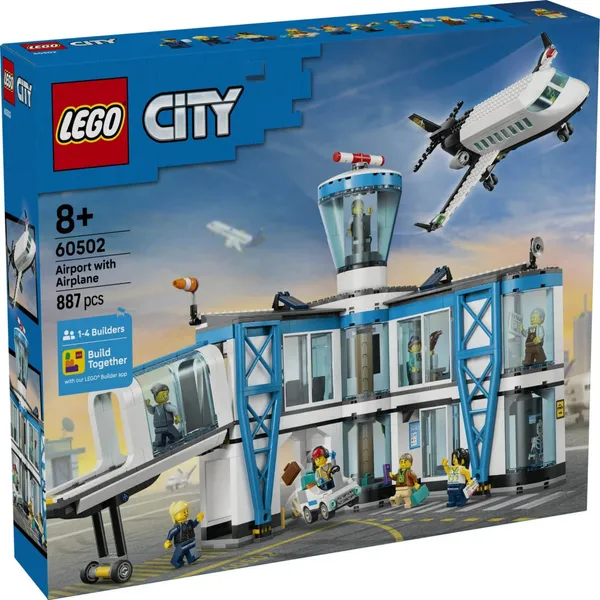 Konstruktors Lego Lidosta Ar Lidmašīnu 60502