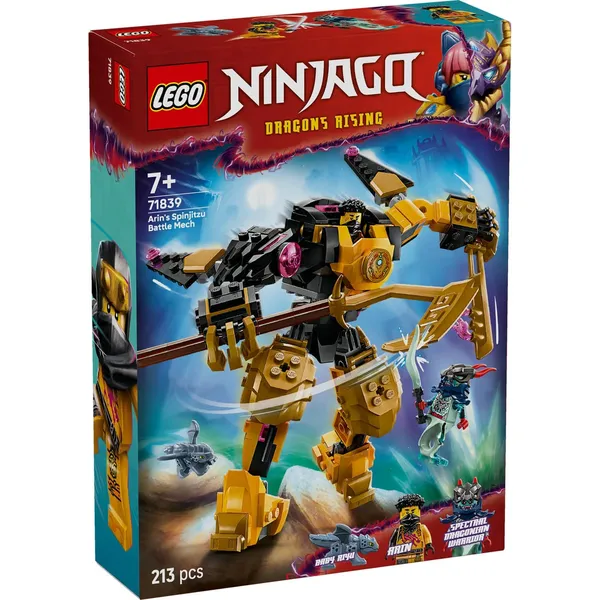 Konstruktors Lego Arin Spindžitsu Kaujas Robots 71839