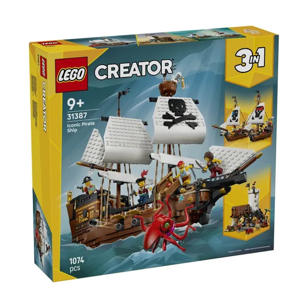 Konstruktors Lego varenais pirātu kuģis 31387