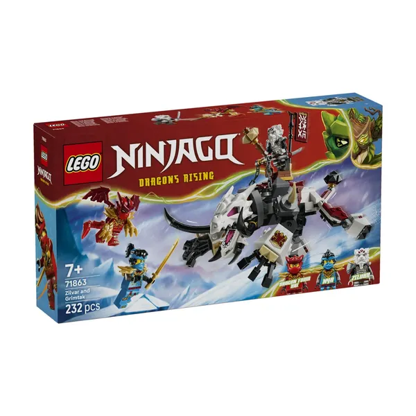 Konstruktors Lego zilvars un pūķa zvērs grimtaks 71863