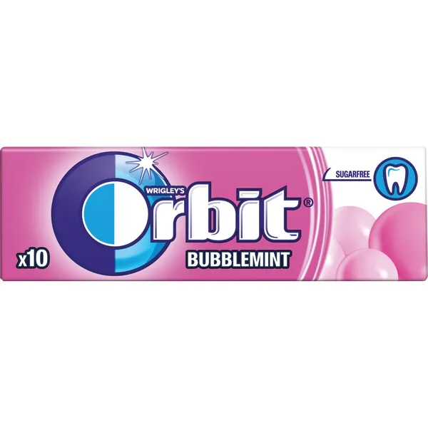 Košļājamā gumija Orbit Bubblemint ar saldinātāju 14g