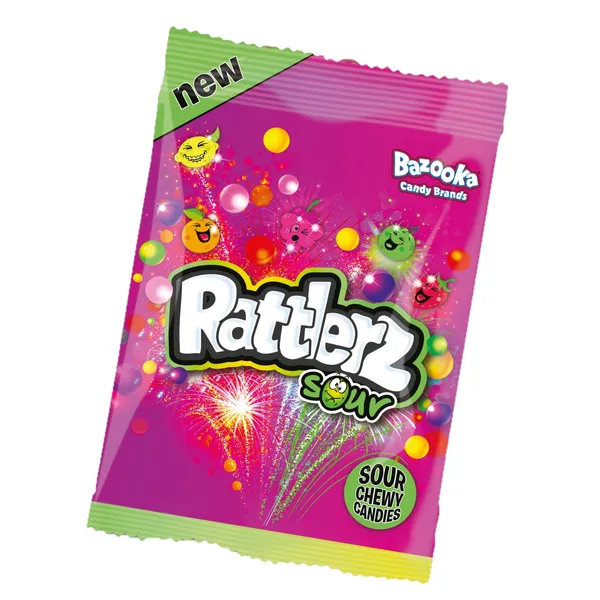 Košļ.konfektes Bazooka Rattlerz Sour 120g