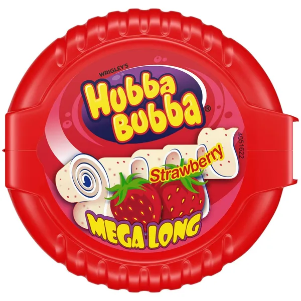Košļājamā gumija Hubba Bubba ar zemeņu garšu 56g