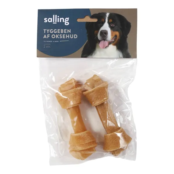 Košļājamās nūjiņas Salling no žāvētas liellopa ādas daļēji mitra uzkoda suņiem 2 gab. 80 g +6 mēneši