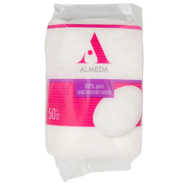 Kosmētiskās vates plāksnītes Almeda 50gab.