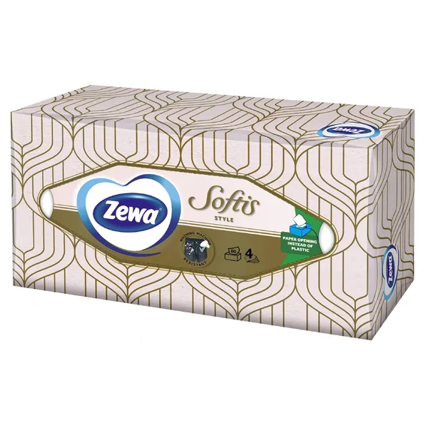 Kosmētiskās salvetes Zewa Softis, 4 sl, 80gab.