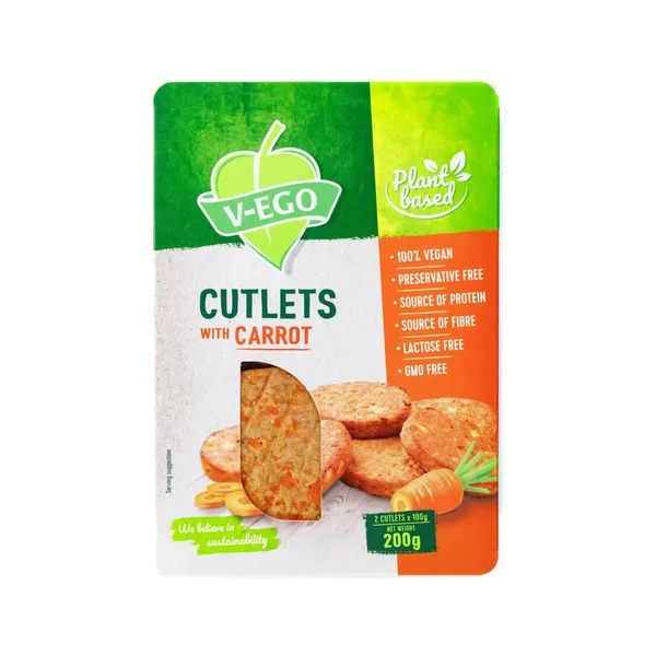 Kotletes ar burkāniem vegāniem 200g