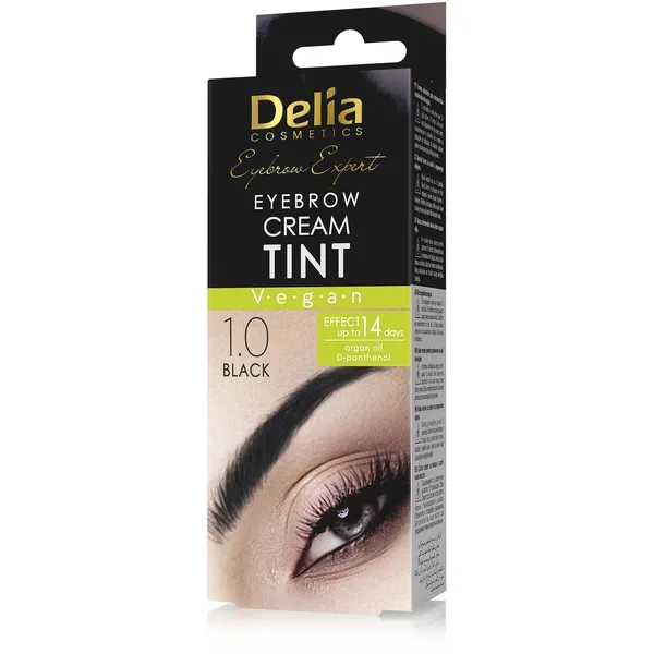 Krāsa uzacīm Delia 1.0 melna 15ml