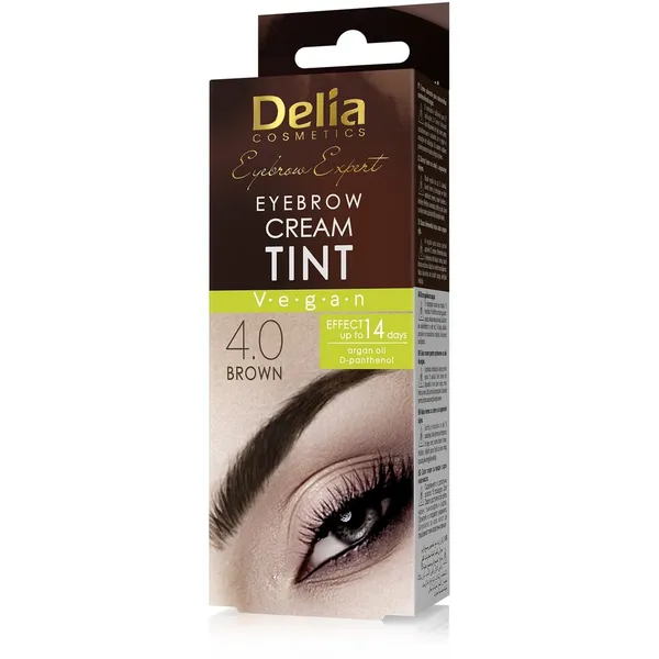 Krāsa uzacīm Delia 4.0 brūna 15ml
