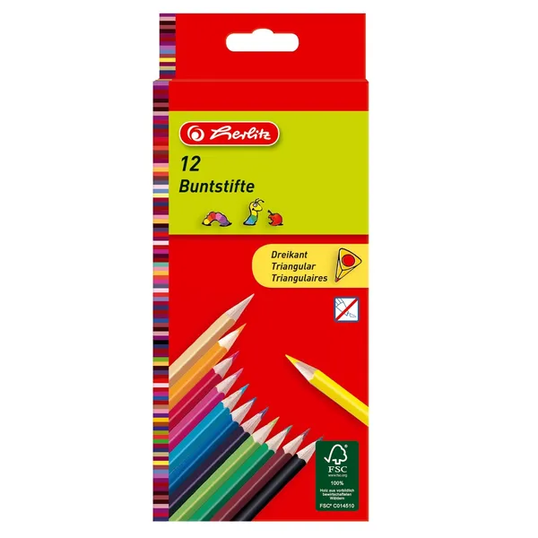 Krāsainie zīmuļi Herlitz 12 krāsas BS26