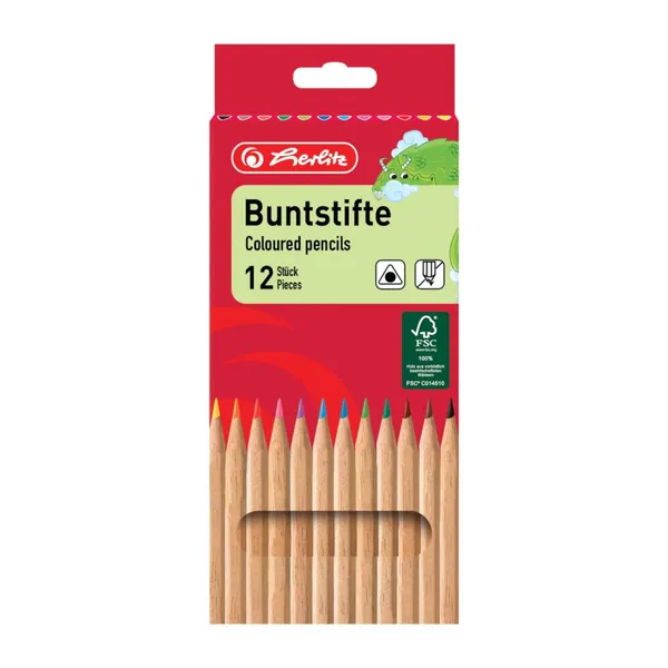 Krāsainie zīmuļi Herlitz 12gab BS26