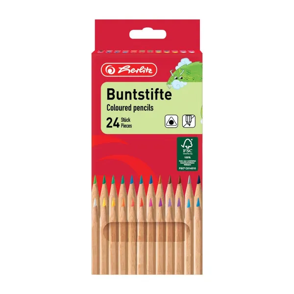 Krāsainie zīmuļi Herlitz 24gab BS26