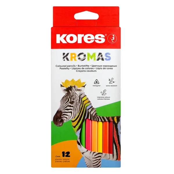 Krāsainie zīmuļi Kores Kromas 12gb. 3mm