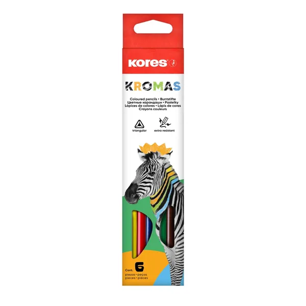 Krāsainie zīmuļi Kores Kromas 6gb. 3mm