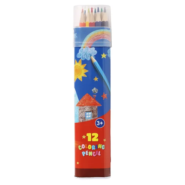 Krāsainie zīmuļi Rimi Arts&Crafts 12 gab. trīsstūrveida kastītē