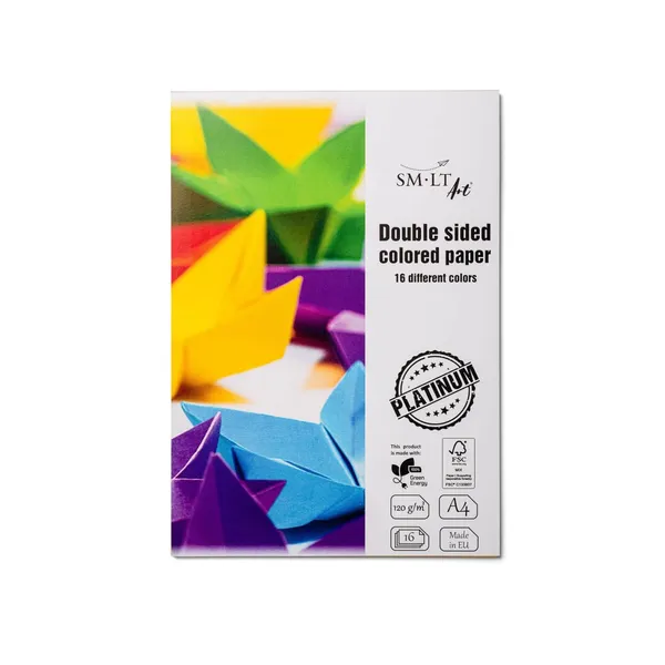 Krāsains papīrs SM LT Art divpusējs A4 16lp 120gsm BS26