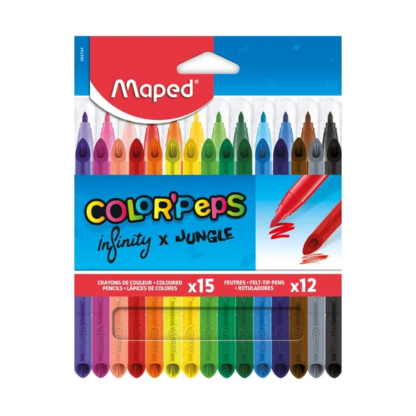 Krāsošanas komplekts Maped ColorPeps flomāsteri+zīmuļi BS26