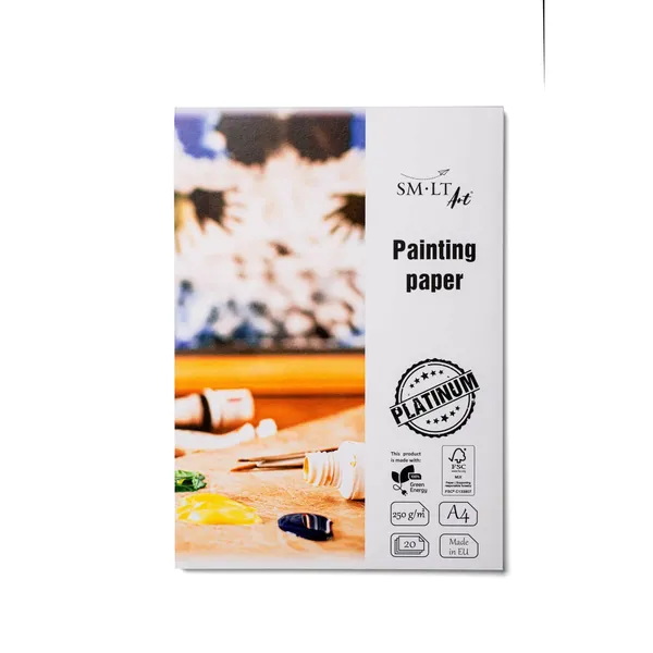 Krāsošanas papīra bloka SM LT Art A4 20lp 250gsm BS26
