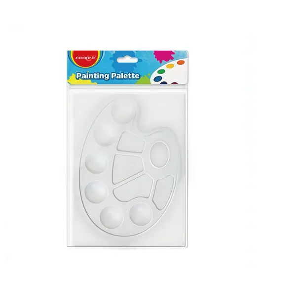 Krāsu palete Keyroad ovāla plastmasas balta