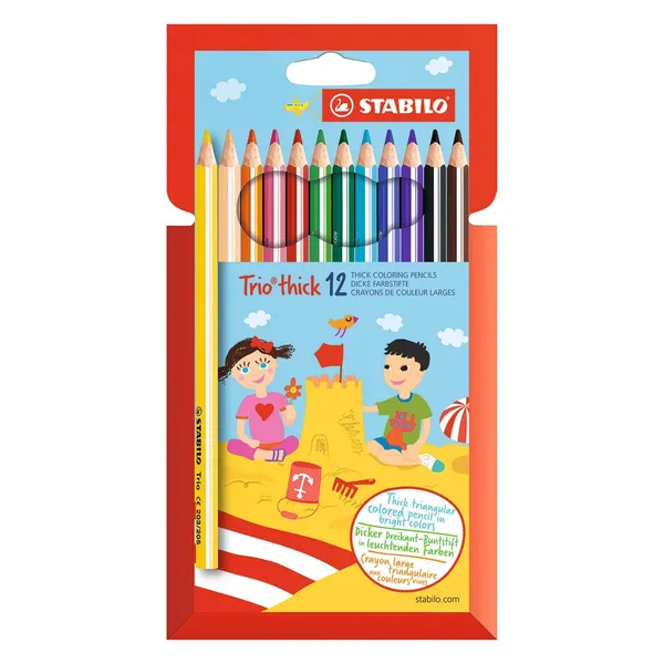 Krāsu zīmuļi Stabilo Trio 12 krāsas