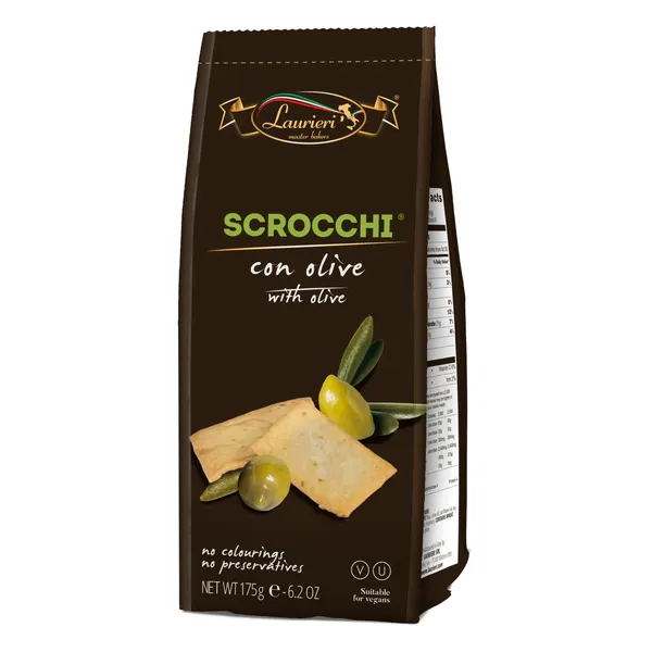 Krekeri Laurieri Scrocchi ar olīvām 175g